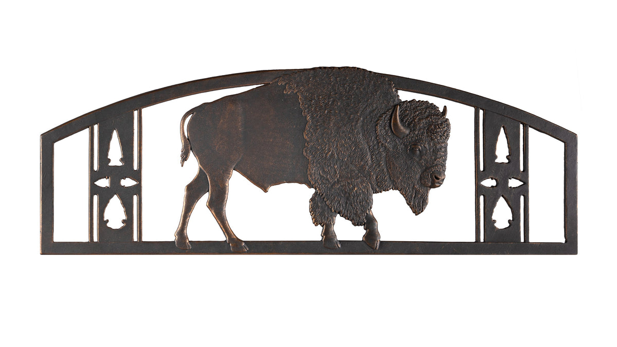Iron Metal Wall Art Decor - 1pc Bison Vintage Sign Plaque