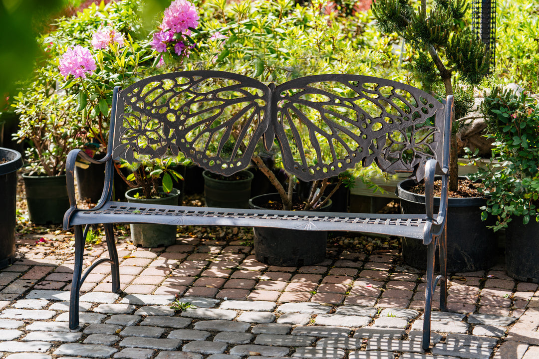 Cast Iron Butterfly Bench designed by Painted Sky Designs