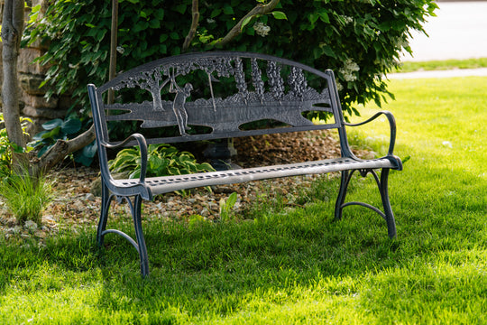 Golf Bench Design Cast Iron Golf Bench designed by Painted Sky Designs
