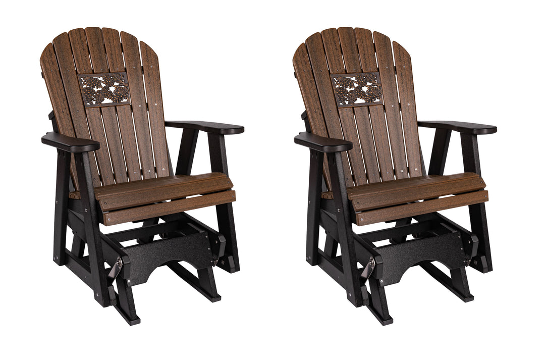 Glider Chairs with Pinecone Insert (set of 2)