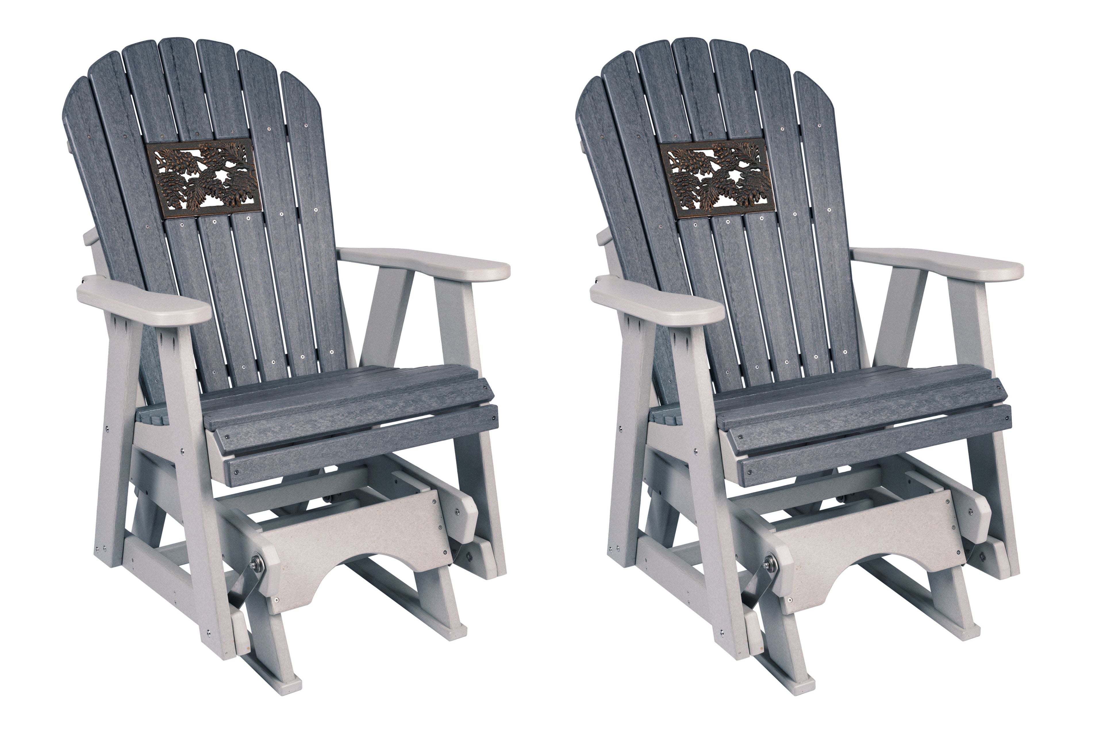 Glider Chairs with Pinecone Insert (set of 2)