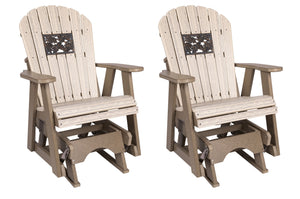Glider Chairs with Pinecone Insert (set of 2)