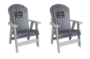 Patio Chairs with Pinecone Insert (set of 2)