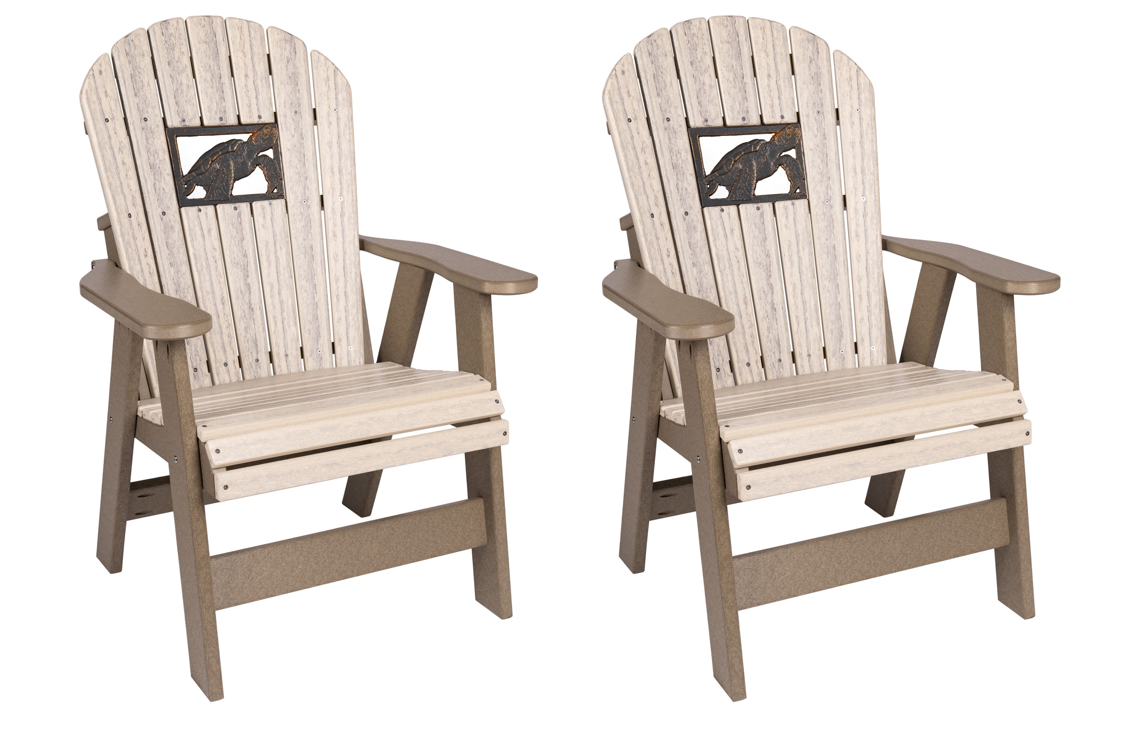 Patio Chairs with Sea Turtle Insert (set of 2)