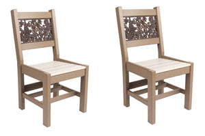 Dining Chairs with Wildflower Insert (set of 2)