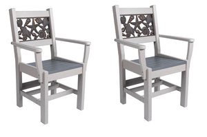 Dining Chairs with Seashells Insert (set of 2)