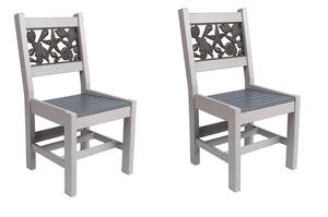 Dining Chairs with Seashells Insert (set of 2)