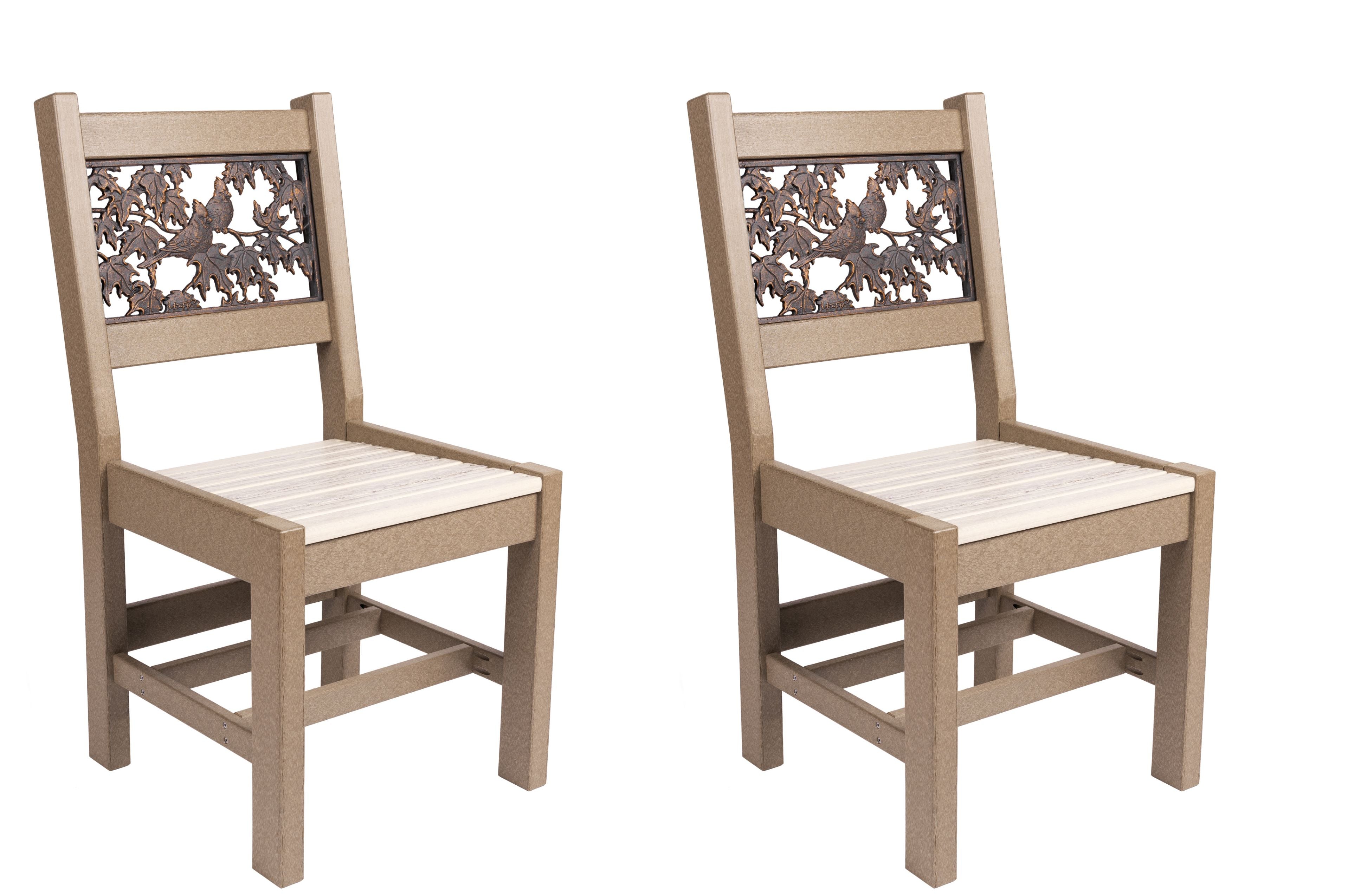 Dining Chairs with Cardinals Insert (set of 2)