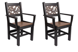 Dining Chairs with Cardinals Insert (set of 2)