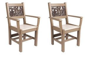 Dining Chairs with Wildflower Insert (set of 2)