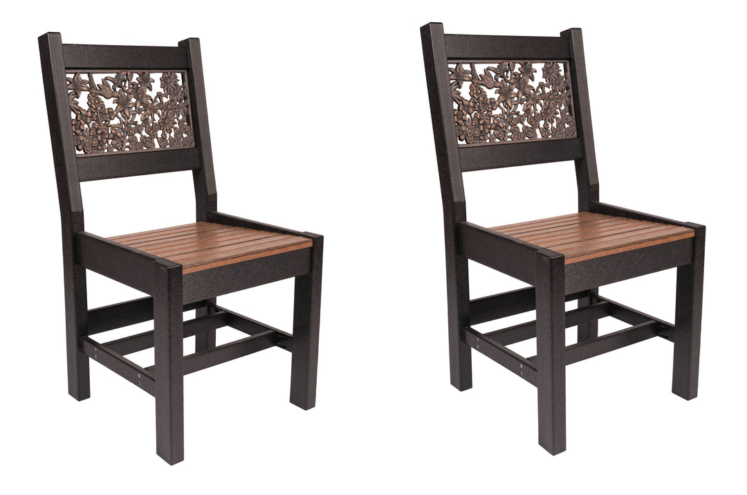 Dining Chairs with Wildflower Insert (set of 2)