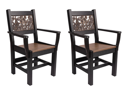 Dining Chairs with Wildflower Insert (set of 2)