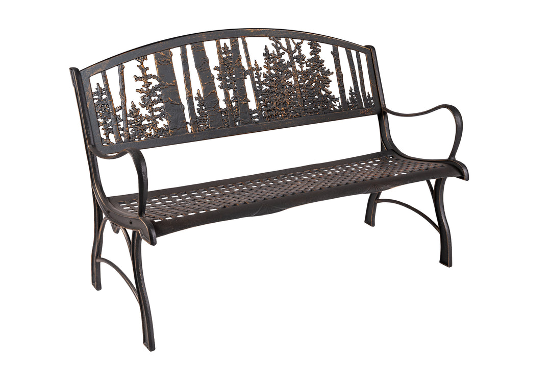 Aspen and Evergreens Bench