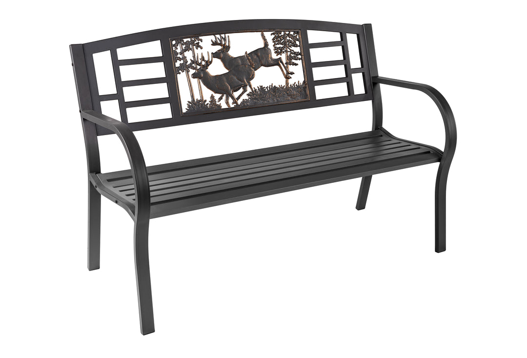 Gray Steel Bucks Bench