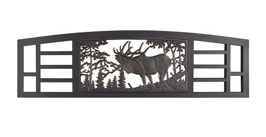 Gray Steel Elk Bench