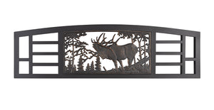 Gray Steel Elk Bench