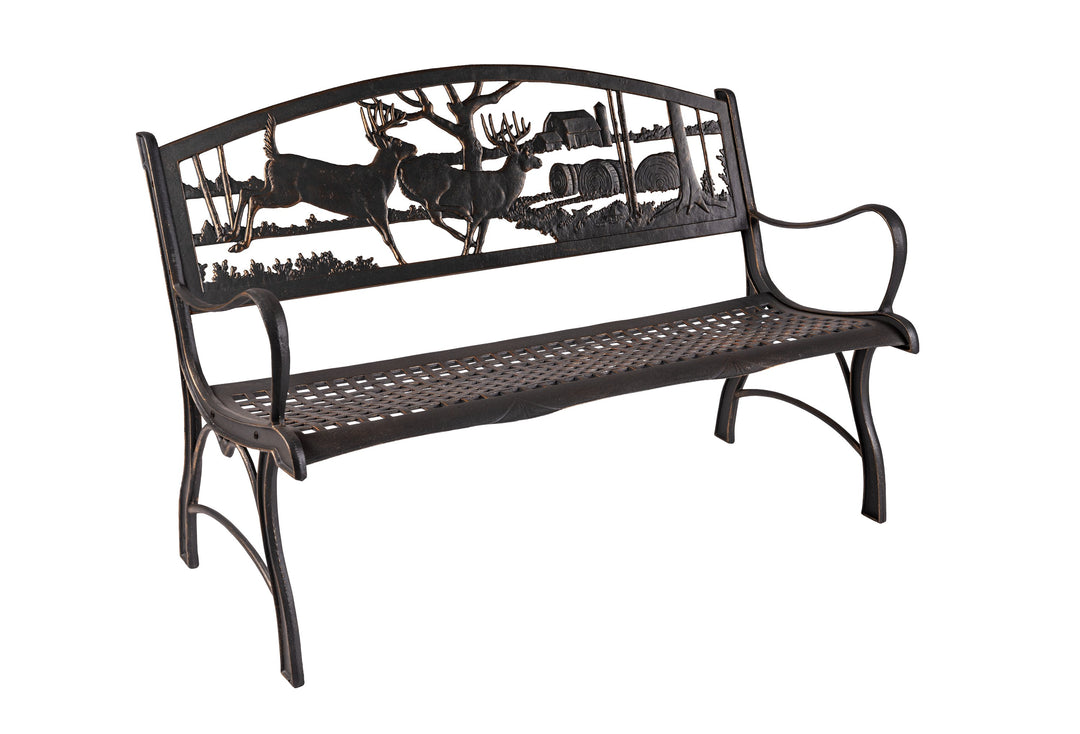 Running Whitetails Bench