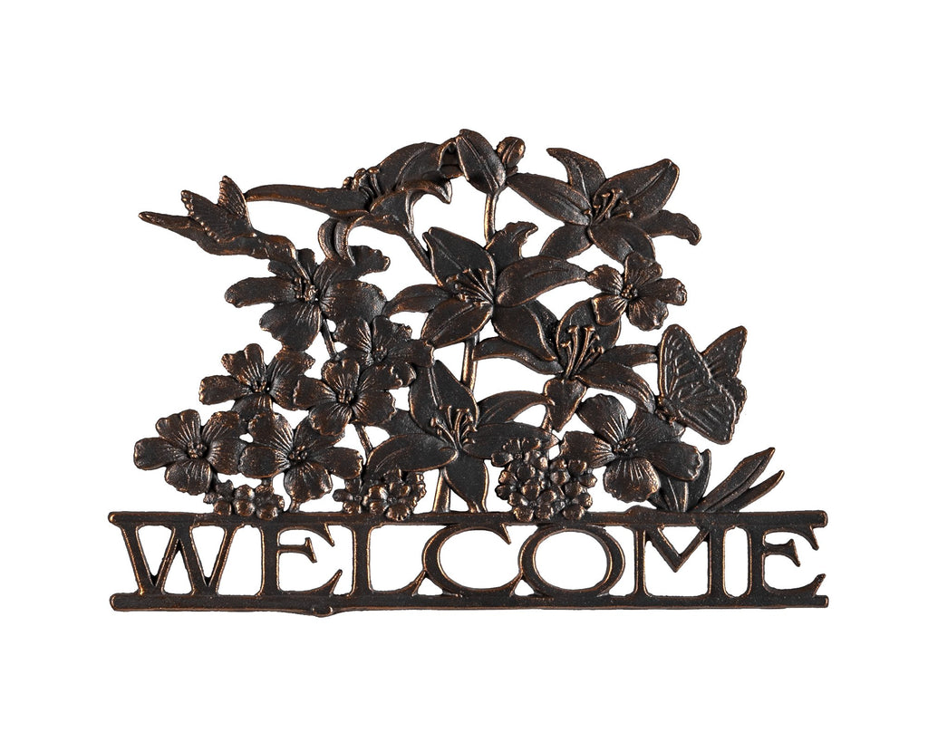 Cast Aluminum Wildflower Welcome Sign designed by Painted Sky Designs